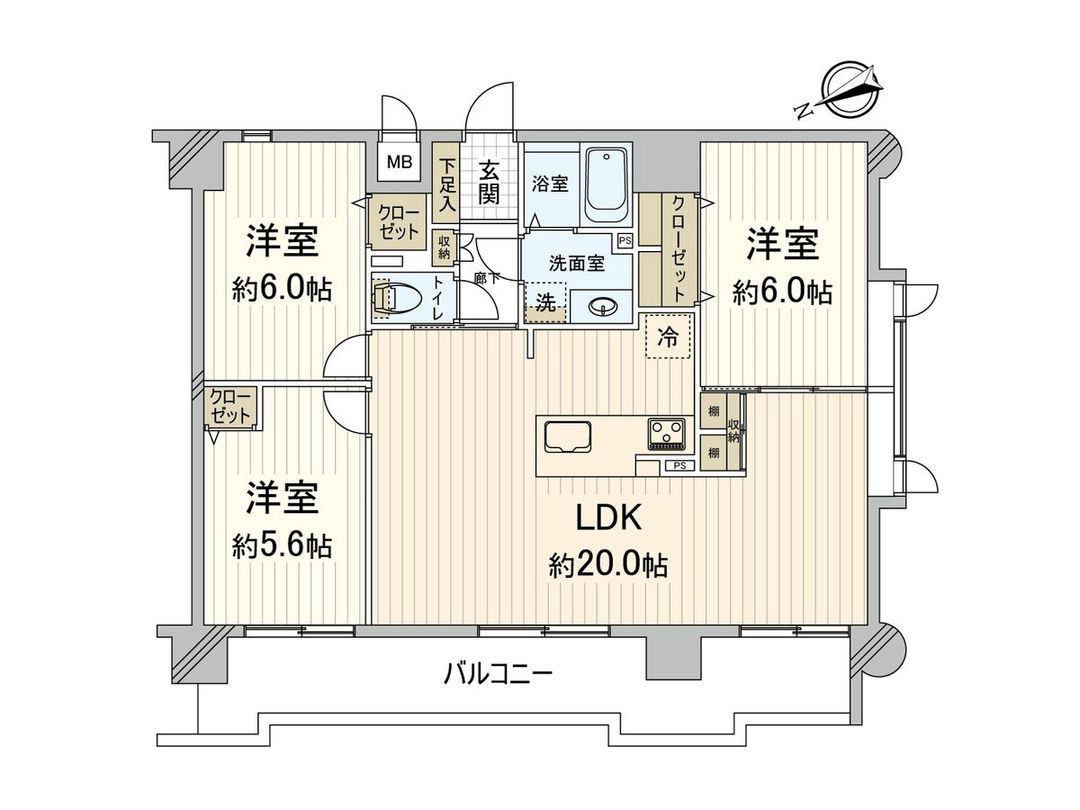 Renovated 3LDK Apartment in Higashi-ku, Fukuoka - Thumbnail 3