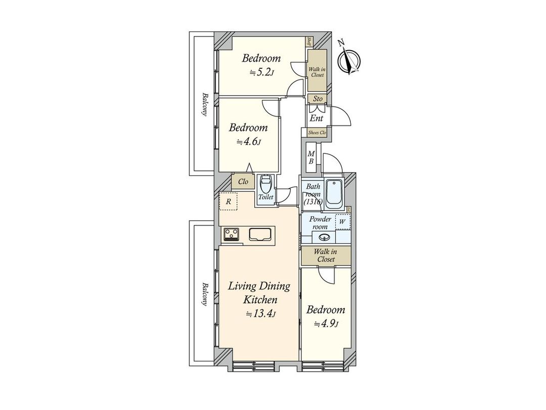 Seventh Star Mansion Omori 3LDK Apartment for Sale in Ota, Tokyo - Thumbnail 3