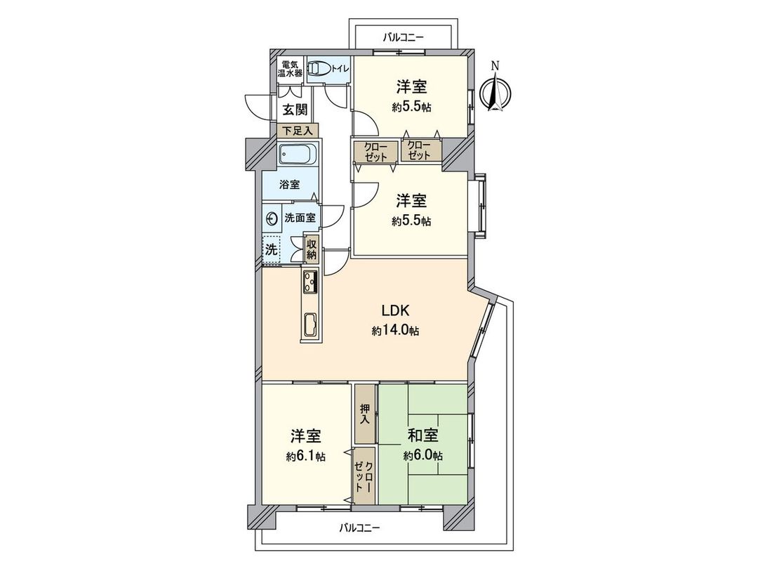 4LDK Apartment in Koga City, Fukuoka - 83.57m² - Thumbnail 3
