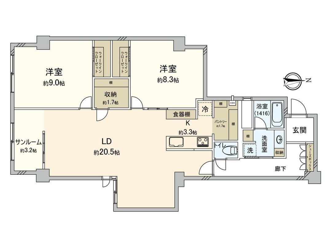 2LDK Ocean View Apartment in Katase-Enoshima, Fujisawa - Thumbnail 3