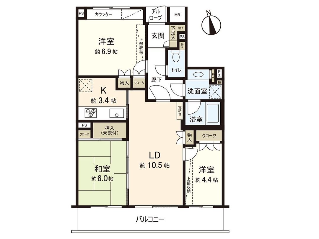 3LDK 74.46m² Top Floor Apartment in Chigasaki, Kanagawa - Thumbnail 3