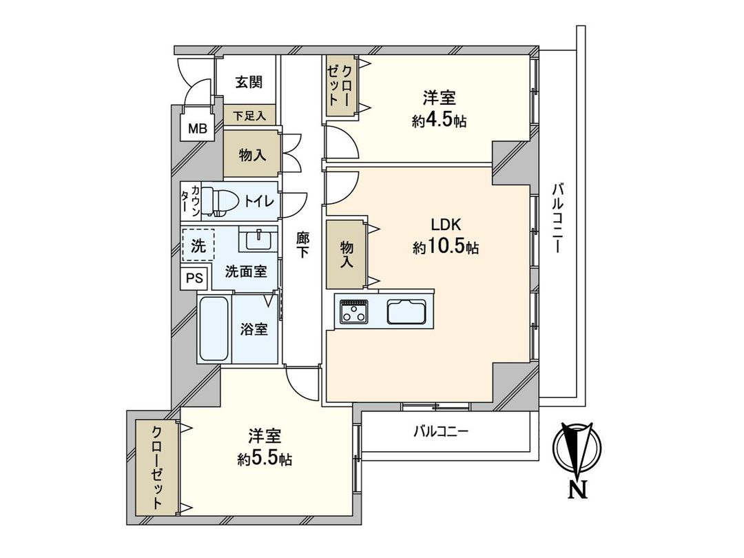 Renovated 2LDK Apartment in Grand Mooir Minami-Oe Park Tower, Osaka - Thumbnail 3