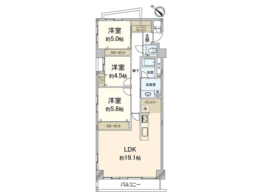 3LDK Apartment for Sale in Sakurazaka, Chuo-ku, Fukuoka - Thumbnail 3
