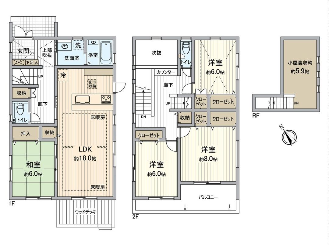 4LDK Detached House in Inzai, Chiba - 2022 Build, Solar Panels - Thumbnail 3