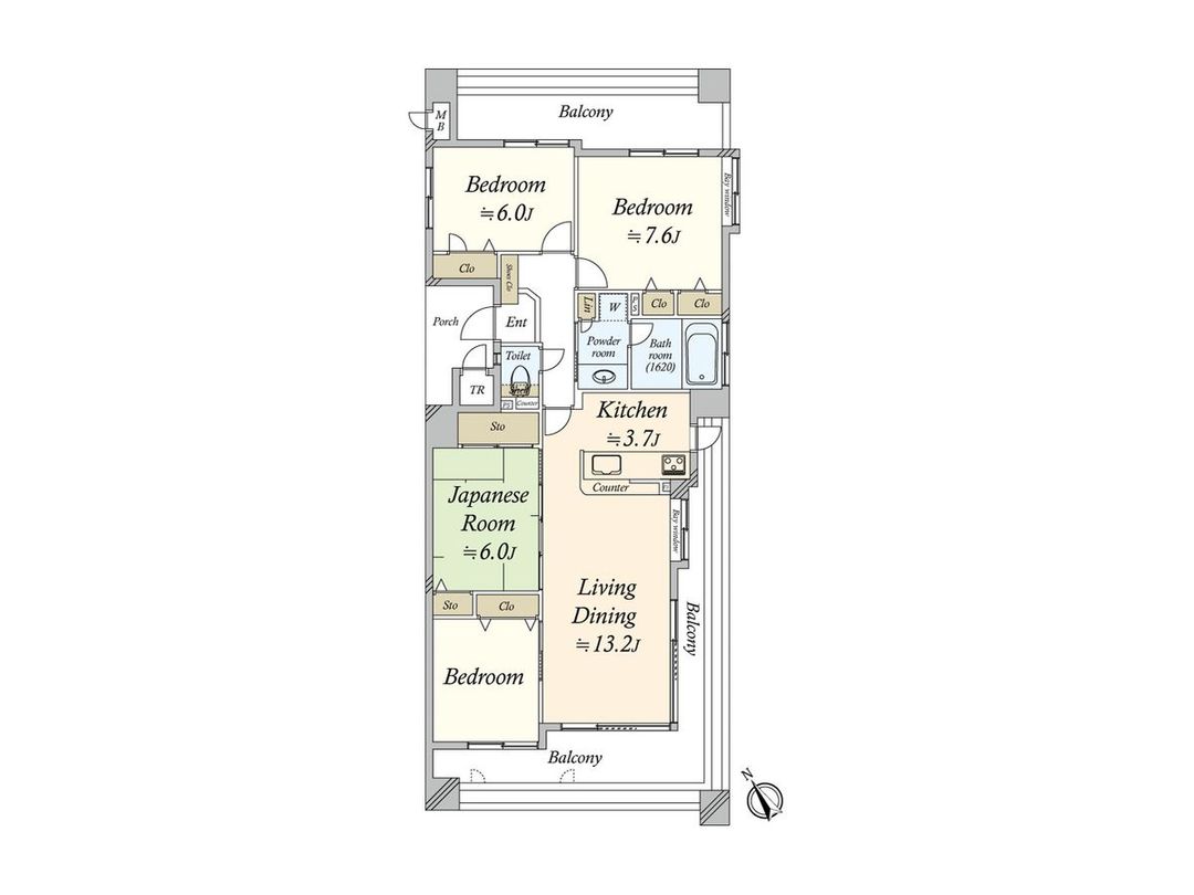 4LDK Apartment for Sale in Hakozaki, Fukuoka City - 90.48 sqm - Thumbnail 3