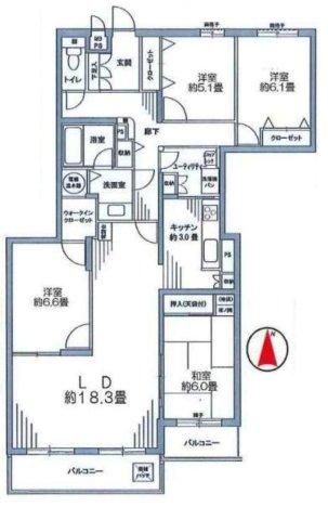 4LDK Apartment for Sale in Atsugi, Kanagawa - 105.91m² - Thumbnail 3