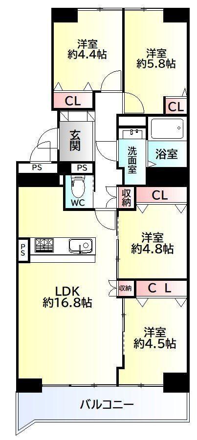 4LDK Apartment for Sale in Taihaku, Sendai, Miyagi - Thumbnail 3