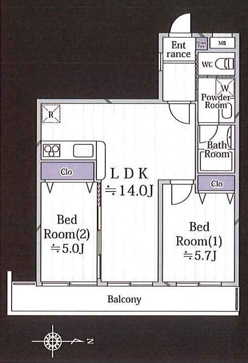 2LDK Apartment for Sale in Yamato, Kanagawa - 49.84m2 - Image 1