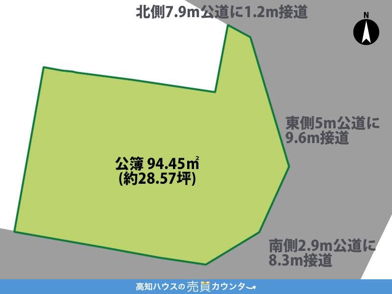 Land for Sale in Kochi City: 94.45 sqm Corner Lot near Umenotsuji Station - Thumbnail 4