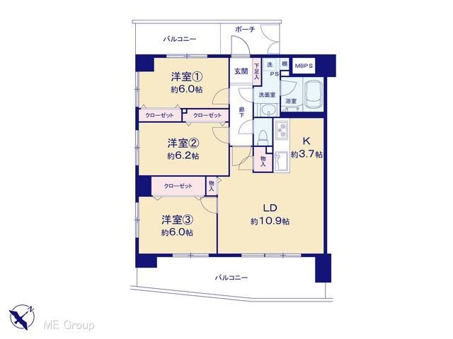 3LDK Apartment for Sale in Ichikawa, Chiba – 75.06m² - Thumbnail 3