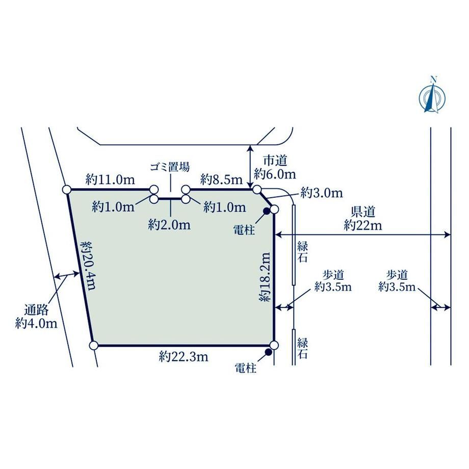 Land for Sale in Yoshikawa City, Saitama – 482m2 Corner Plot - Thumbnail 2