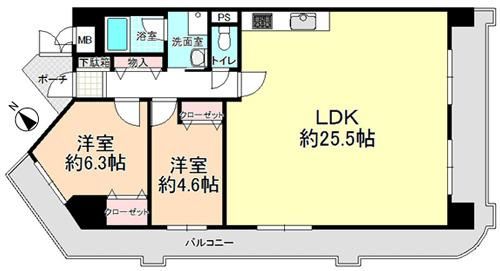 Ambient Kongo Higashi Garden Court 2LDK Apartment for Sale - Thumbnail 3