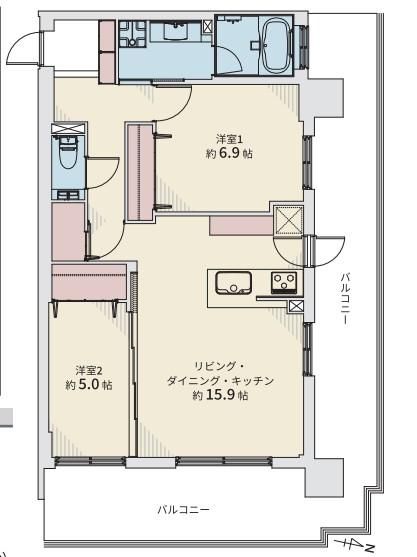 Premium Sapporo Terminal Tower 2LDK+S 66.89m² in Higashi-ku - Thumbnail 2