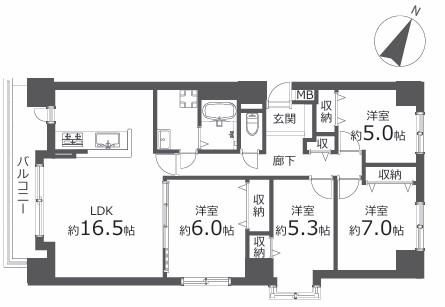 Lapoole Teine Ekimae 4LDK Apartment for Sale in Sapporo - Thumbnail 2
