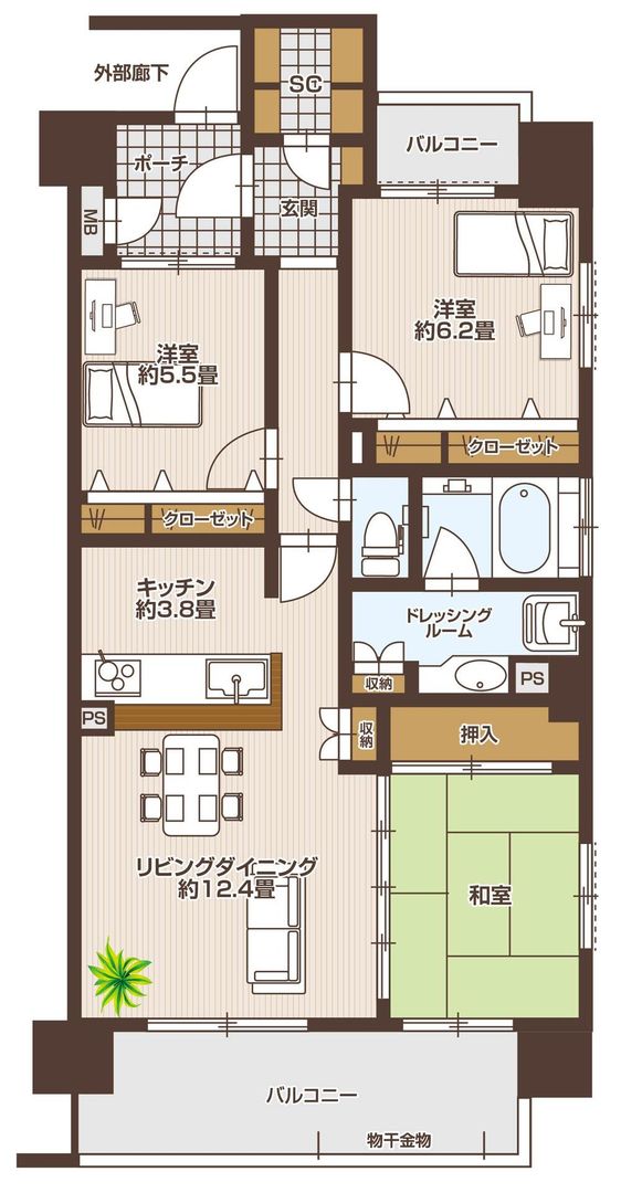 Servas Hachimancho - 3LDK Apartment in Yamagata City - Thumbnail 2
