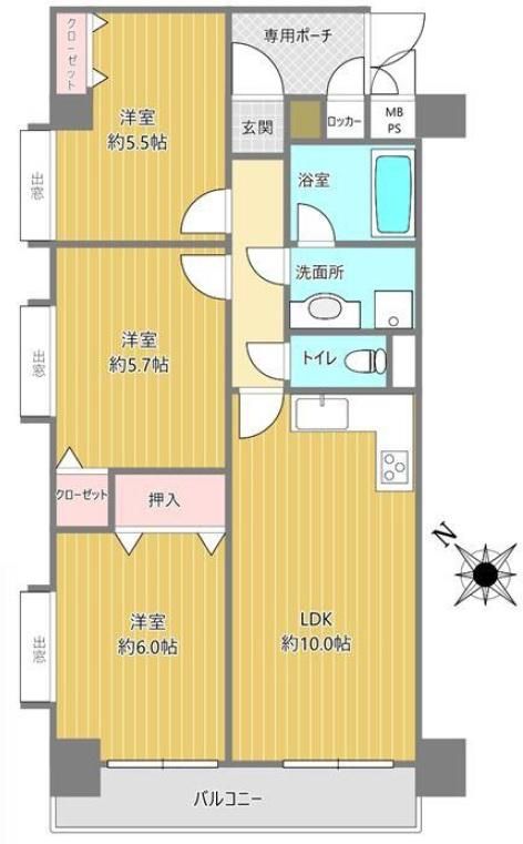 3LDK Apartment for Sale in Kawagoe, Saitama - 23.8M Yen - Thumbnail 2