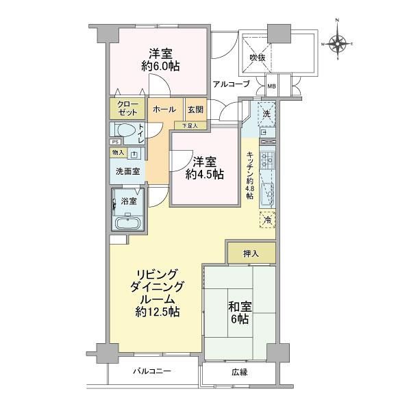 3LDK Apartment for Sale in Funabashi, Chiba - 72.78m2 - Thumbnail 2