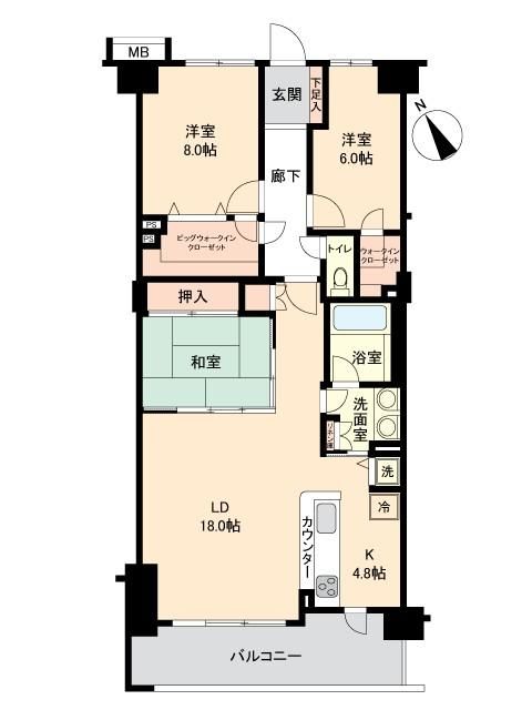 3LDK Apartment for Sale in Tama Ward, Kawasaki, 98.1m² - Thumbnail 2
