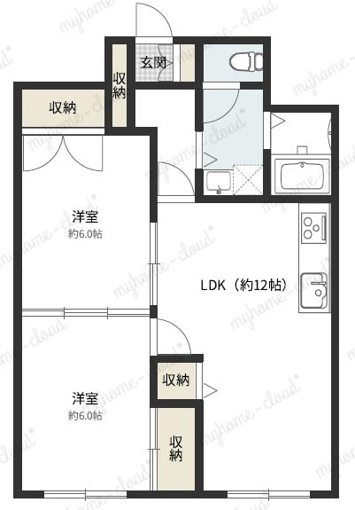 2LDK Apartment for Rent in Wakabayashi Ward, Sendai - Thumbnail 3