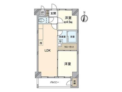 2LDK Apartment for Sale in Higashi-ku, Fukuoka City — Floorplan, Higashi, Fukuoka