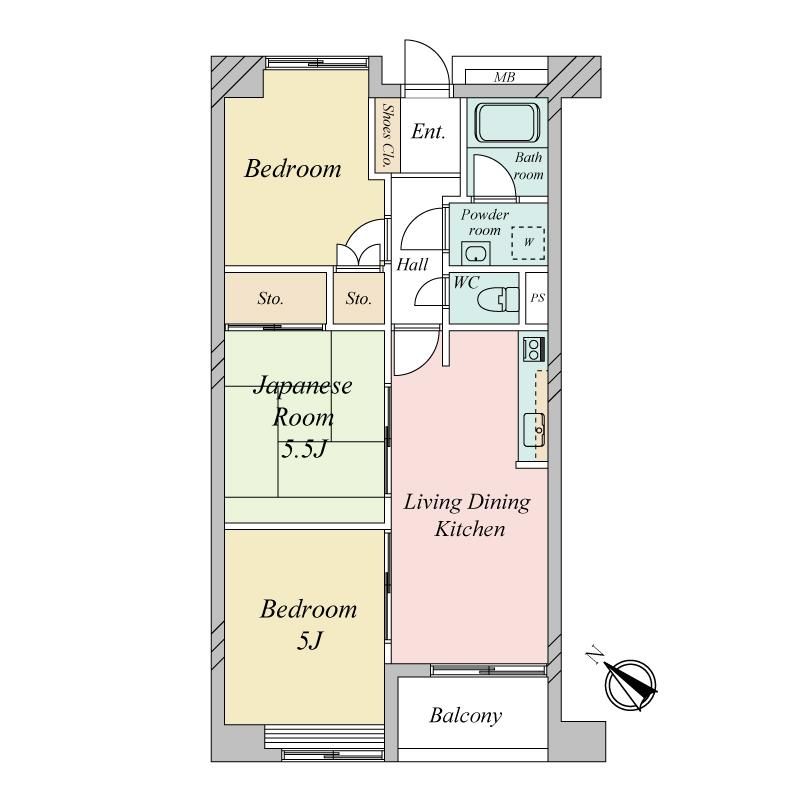 3LDK Apartment for Sale in Kawasaki-ku, Kanagawa - 55.48 sqm - Thumbnail 2
