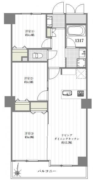 2LDK+S Renovated Apartment in Funabashi, Chiba - Thumbnail 3
