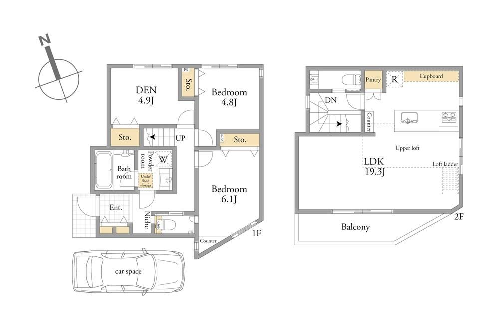Modern 2LDK+S House in Sanno, Ota-ku, Tokyo - Thumbnail 3