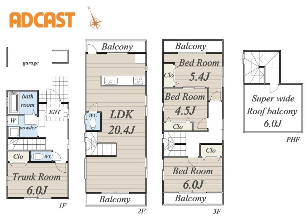 3LDK+S House for Sale in Kami-Ikebukuro, Toshima-ku, Tokyo - Thumbnail 3