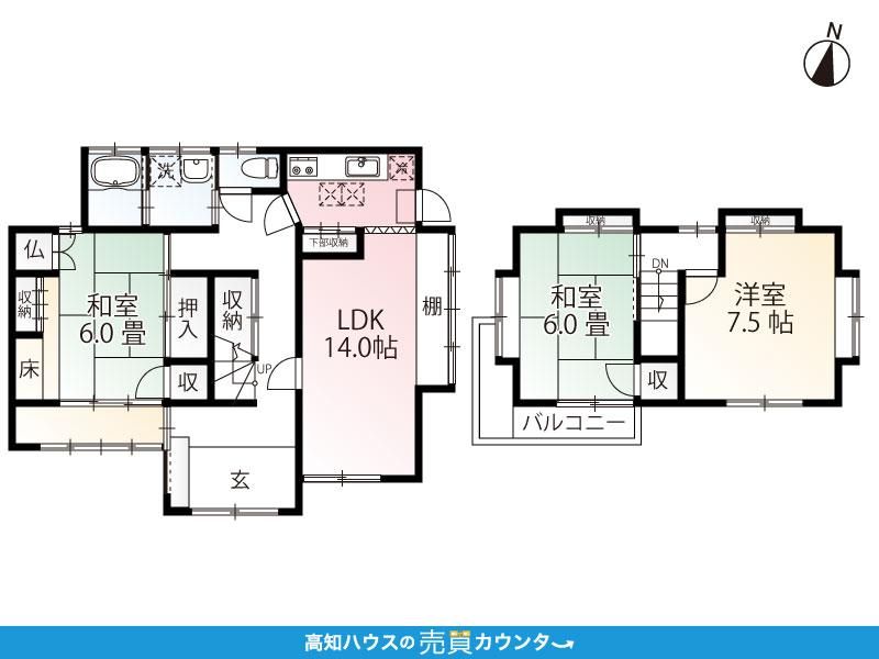 3LDK Detached House for Sale in Asakura, Kochi City - Thumbnail 4