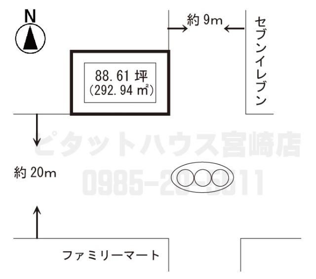 Land for Sale in Tachibanadori Higashi, Miyazaki City - 88.61 tsubo - Thumbnail 2