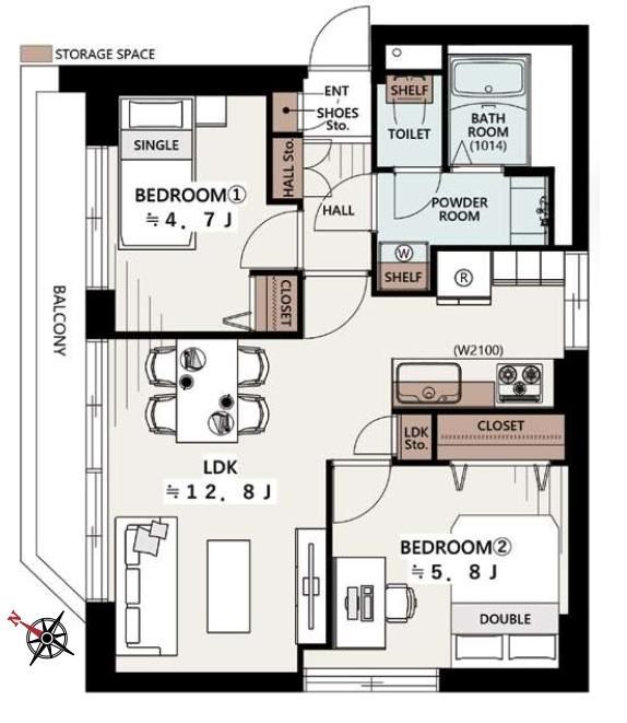 Renovated 2LDK Apartment in Kawasaki City, 48m2 - Image 1