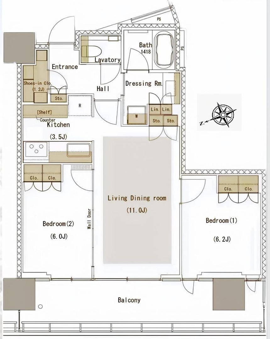 Livio Tower Shinagawa - 2LDK Apartment for Sale in Minato, Tokyo - Thumbnail 3
