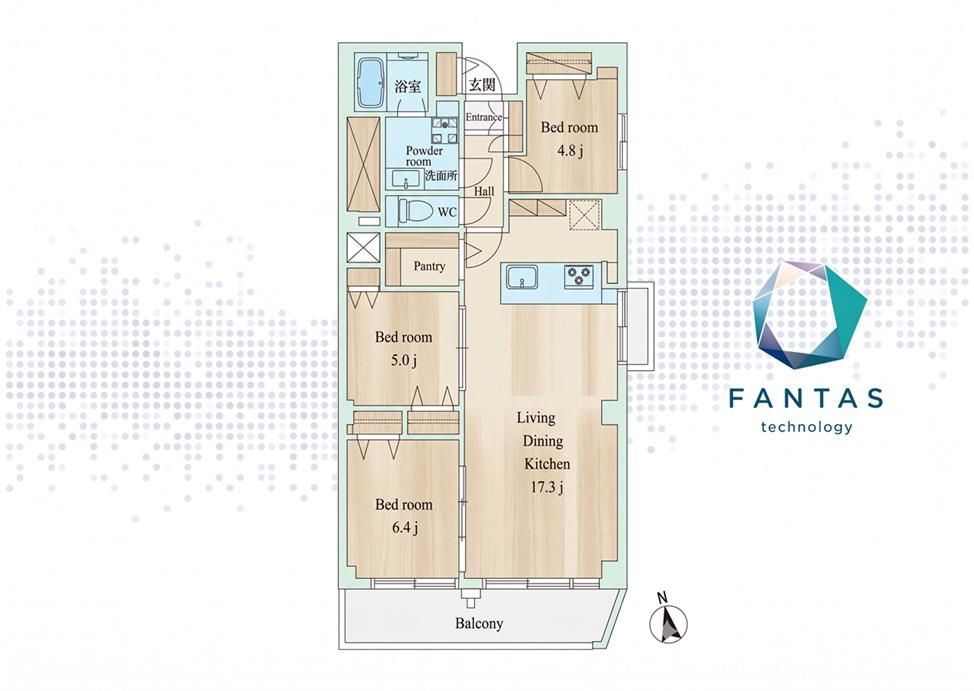 3LDK Apartment for Sale in Tama-ku, Kawasaki - 75.6m² - Thumbnail 4