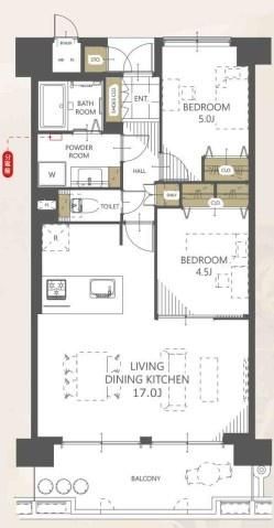 2LDK Apartment for Sale in Suminoe Ward, Osaka, 59.25m² - Thumbnail 3