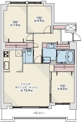 Renovated 3LDK Apartment in Kiyota, Sapporo - 75.4m2 - Thumbnail 3