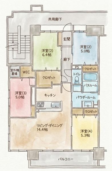 4LDK Corner Apartment in Miyazaki City, Miyazaki Prefecture - Thumbnail 3