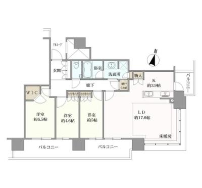 Teruha The Tower 3LDK+S 85.94m2 Apartment for Sale in Fukuoka — Floorplan, Higashi, Fukuoka