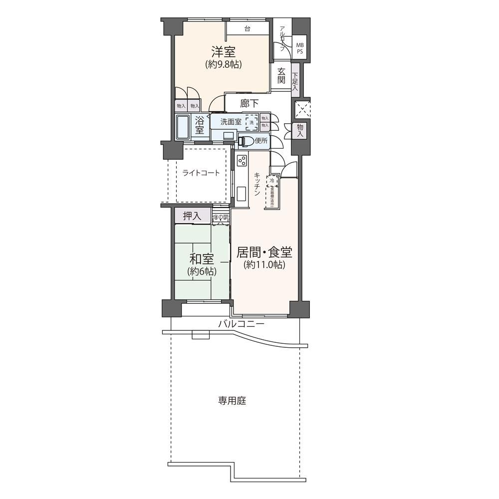 2LDK Apartment with Private Garden Near Tsuruma Station - Thumbnail 3