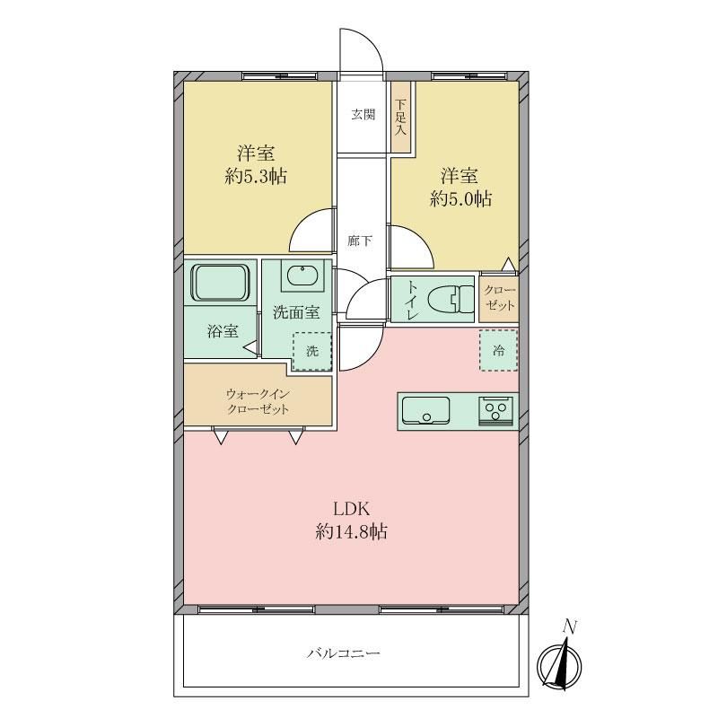 Renovated 2LDK Apartment Near Shimonomon Station, Fukuoka - Main Image