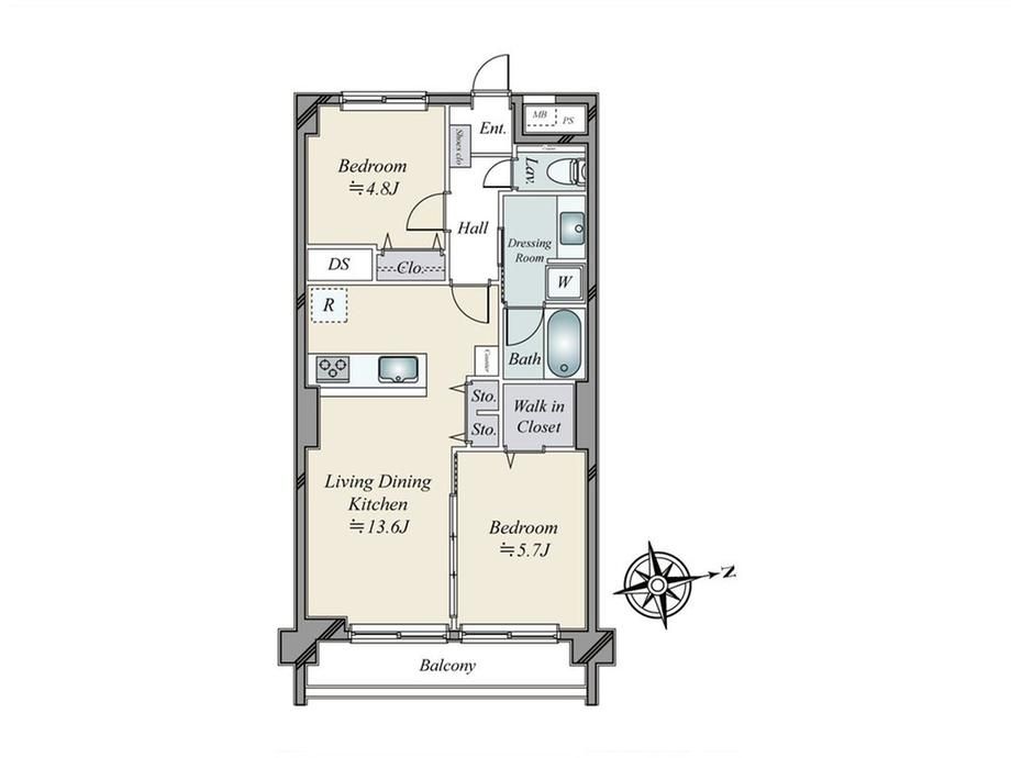 2LDK Apartment for Sale in Mita, Minato-ku, Tokyo - 54.67m2 - Thumbnail 4