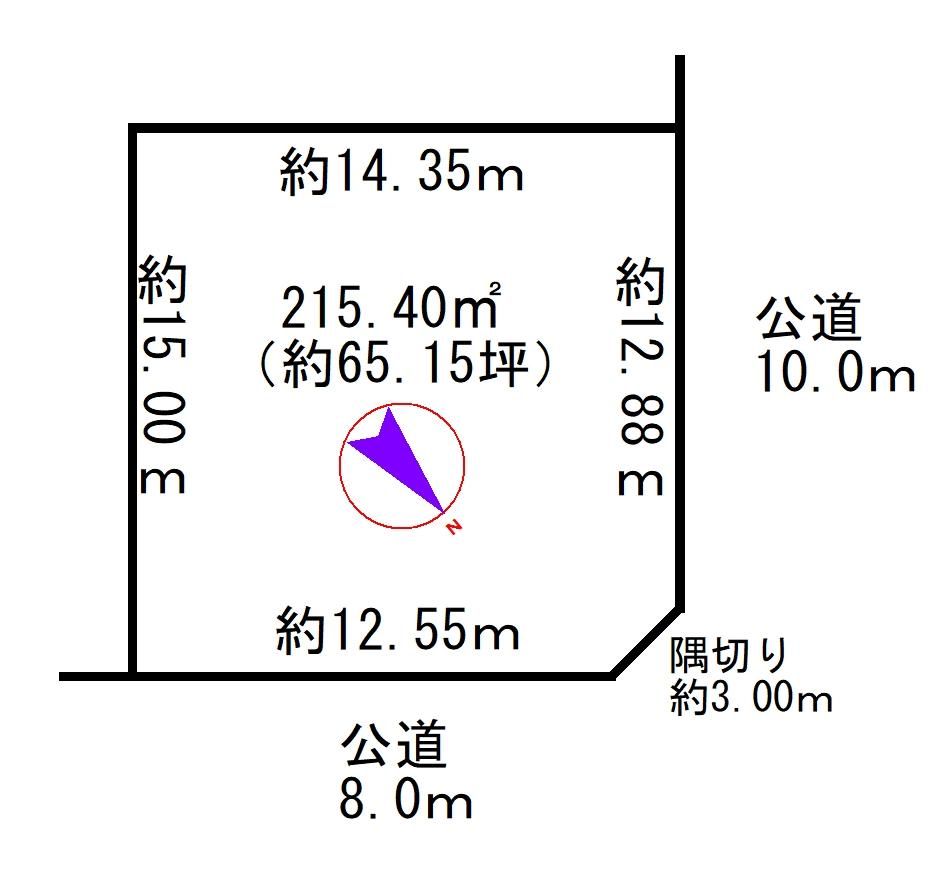 Land for Sale in Kita Hiroshima - 215 sqm Corner Plot - Thumbnail 2