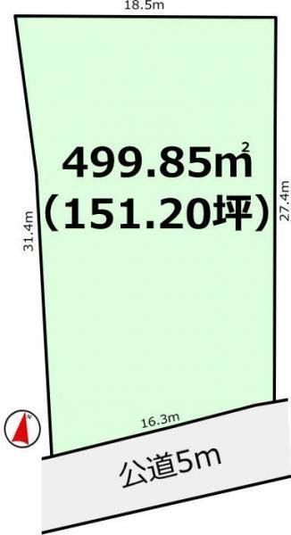 Land for Sale in Hanamuro, Tsukuba City - 499.85m² - Thumbnail 2