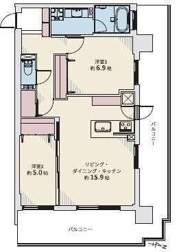 2LDK+S Apartment in Higashi-ku, Sapporo for 62.9 Million Yen - Thumbnail 2