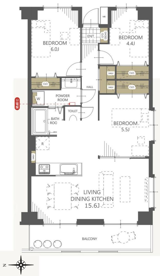 3LDK Apartment for Sale in Kuki, Saitama - 71.33m2 - Thumbnail 3