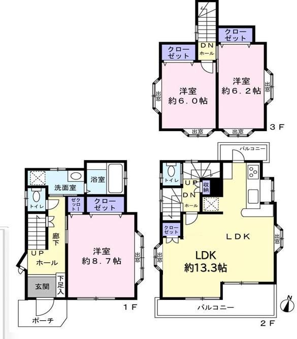 Renovated 3LDK House in Funabashi with South-Facing Living Room - Thumbnail 2