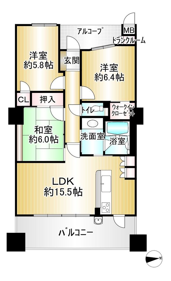 Sun Mansion Atore Kuwana 3LDK Apartment for Sale in Kuwana City - Thumbnail 2