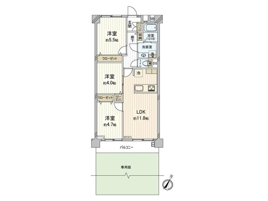 Renovated 3LDK Apartment in Kawasaki, near Miyazawa Station - Thumbnail 3