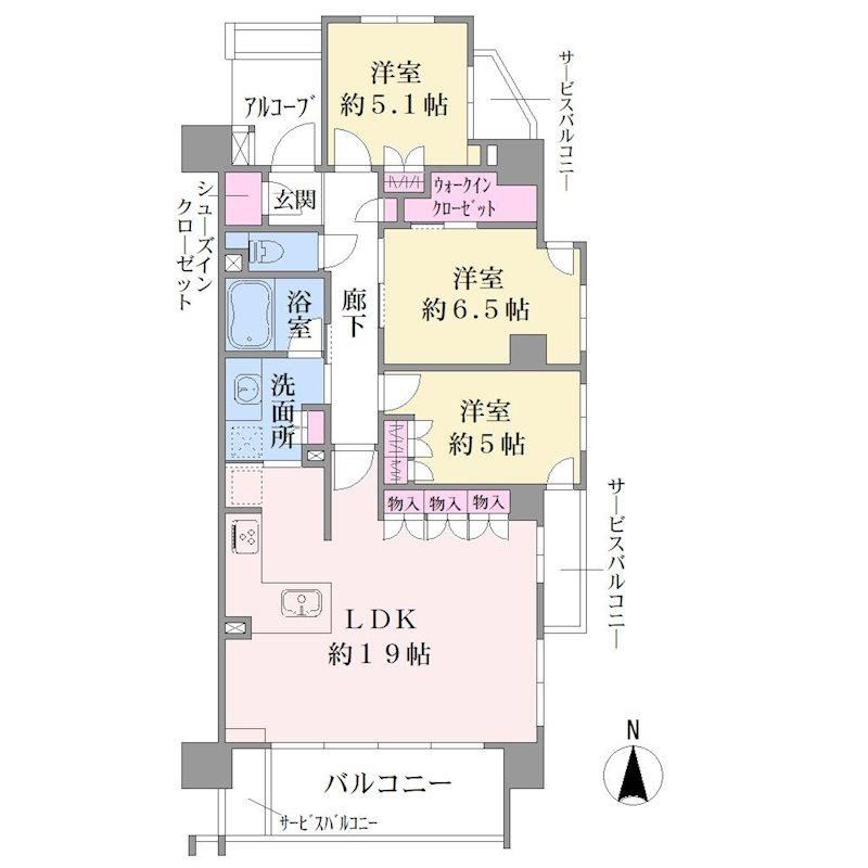 Noblesse Nagamachi Minami Luce - 3LDK Apartment in Sendai - Thumbnail 2