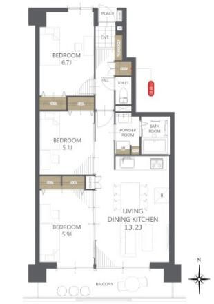 Renovated 3LDK Apartment for Sale in Kochi City, Kochi Prefecture - Thumbnail 4