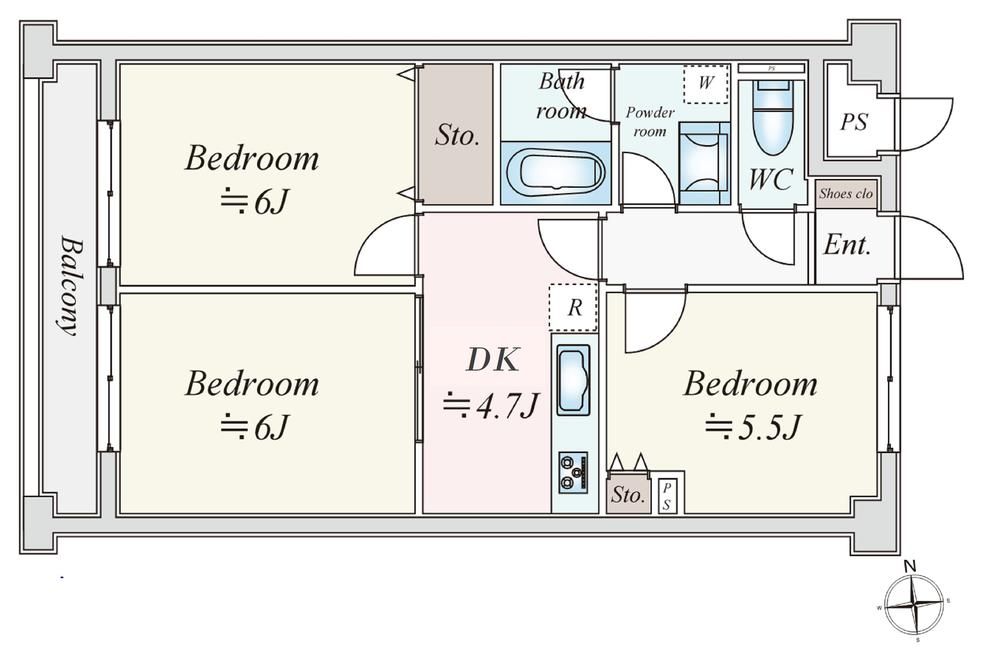 3DK Apartment Near Miyazakidai Station, Kawasaki - Thumbnail 2